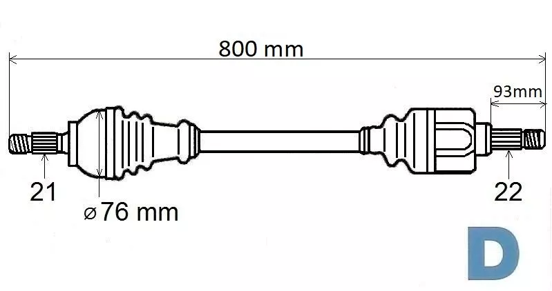 POLUOSOVINA DESNA AX/SAXO/P106